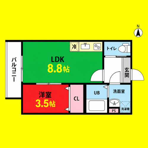 ジャルダン　ノリタケの森(ジャルダン　ノリタケ　名古屋市賃貸　仲介手数料無料の間取り