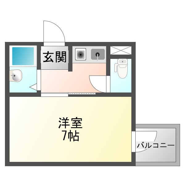 大阪市淀川区新高５丁目の賃貸マンションの間取り