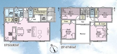 ⌂全10棟の分譲住宅⌂土地は全て50坪超で広々カースペースとお庭付き◎なんてＧＯＯＤな【都筑区東山田4丁目新築戸建】の間取り