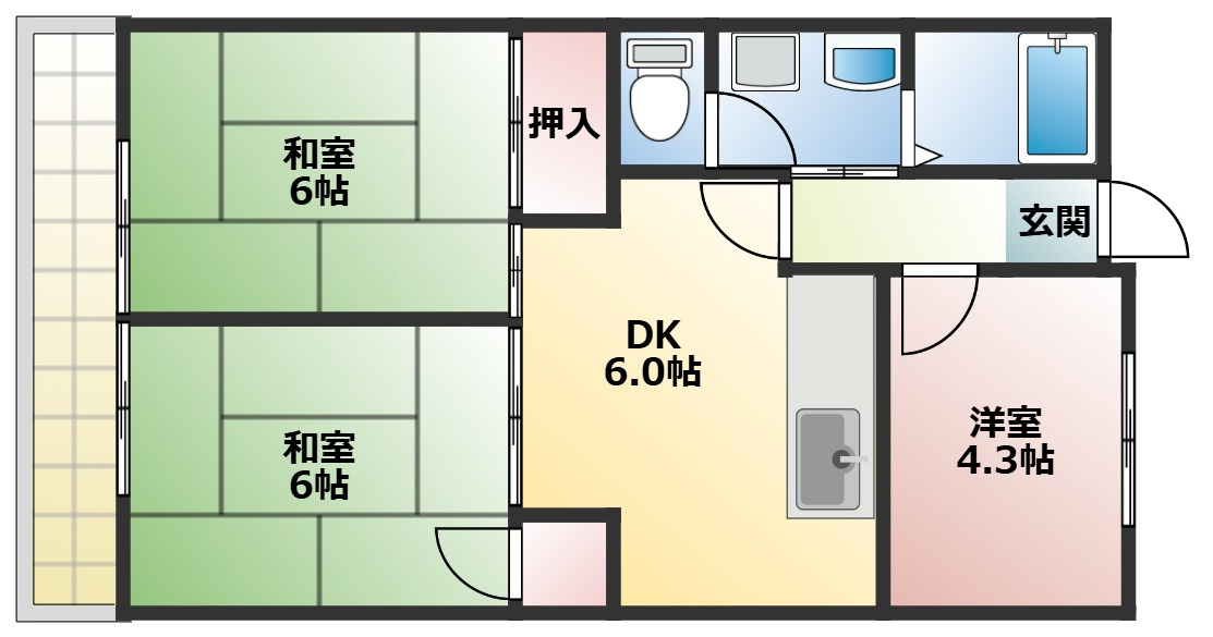 エクセル上小阪の間取り
