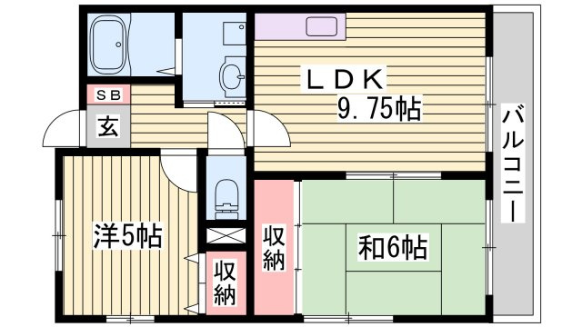 ラ・バレーヌ辻井の間取り