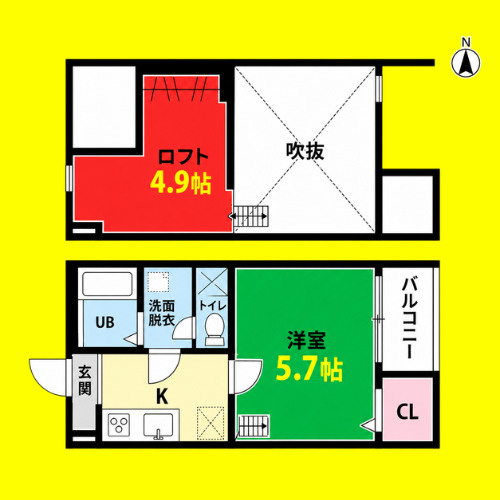 カメリア　名古屋市賃貸　仲介手数料無料の間取り