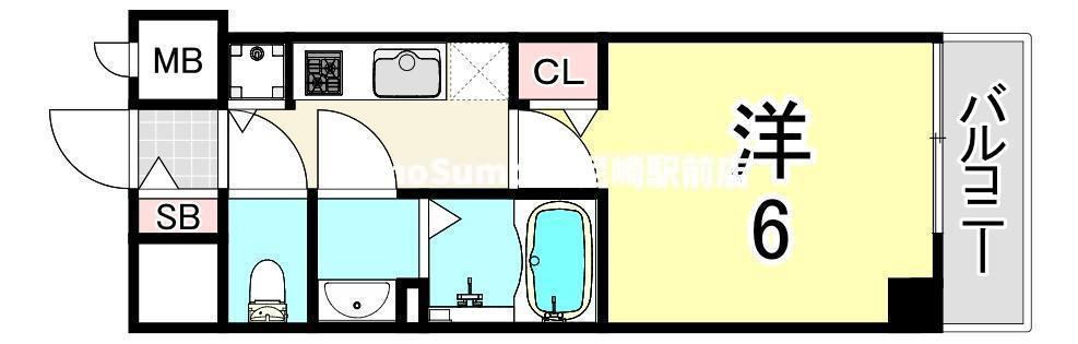 プレサンス塚本駅前の間取り