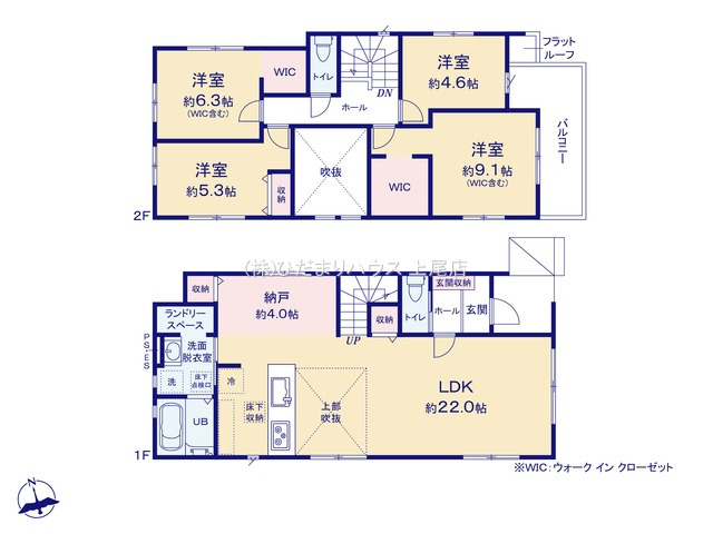 上尾市泉台8期　新築戸建　GRACE02の間取り|4LDK