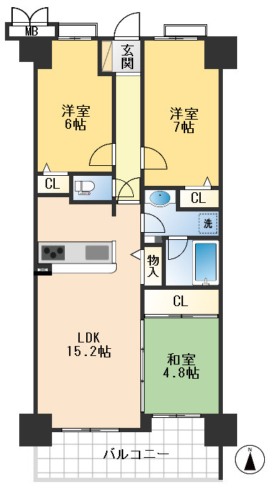 パレ千里の間取り