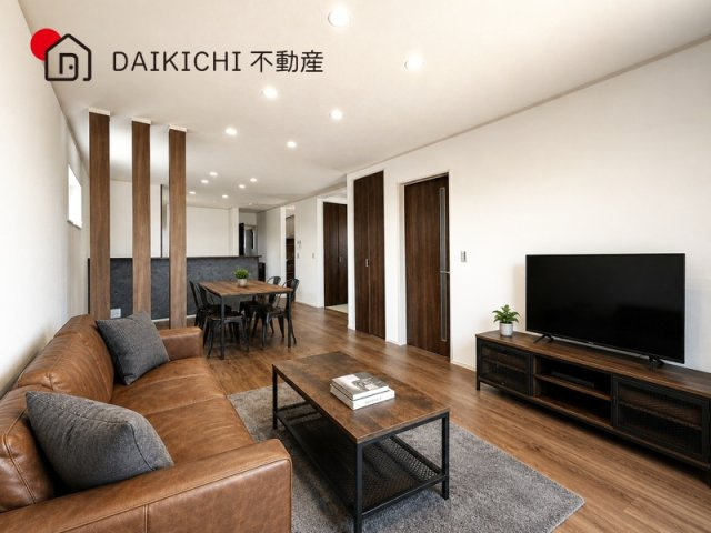 【居間・リビング】 | 杉戸町杉戸　新築戸建　全2棟　2号棟 | ※CGで加工しています。※家具付き販売ではございません。