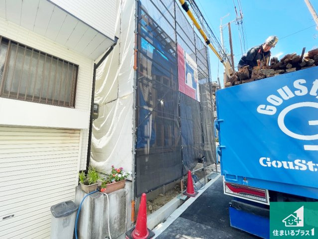 豊中市夕日丘　第1期　新築一戸建ての外観|現在の進捗状況です！順調に作業進行中、完成が待ち遠しいです！詳細の間取り等、お気軽にお問い合わせください！