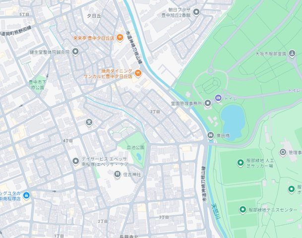 豊中市夕日丘　第1期　新築一戸建ての地図