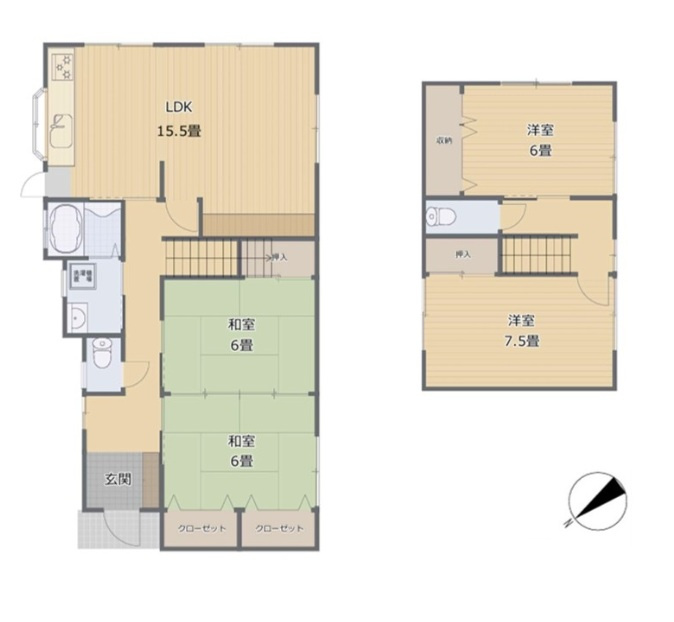 倉庫付き物件　魚住町金ケ崎　築28年