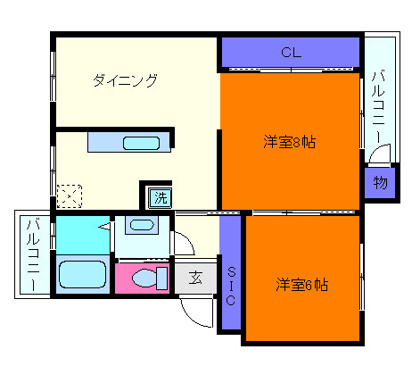 鶴甲コーポ15号館の間取り