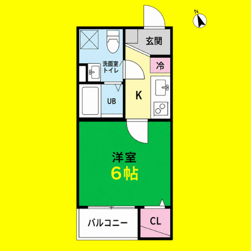 ジャルダン黒川(ジャルダンクロカワ)　名古屋市賃貸　仲介手数料無料の間取り