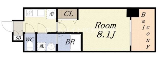 【間取り】 | S-RESIDENCE阿波座WEST