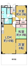 逆瀬川グリーンハイツB棟の間取り