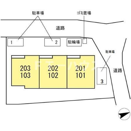コンフォールヴィラージュの区画図
