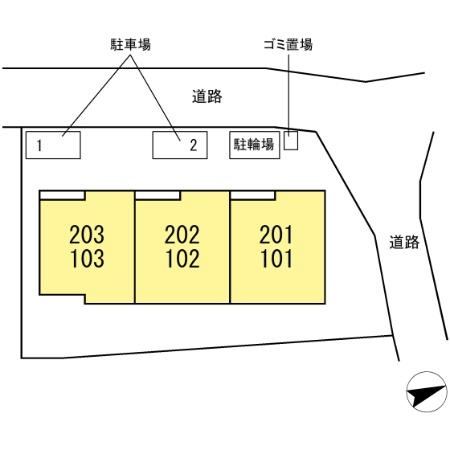 コンフォールヴィラージュの区画図
