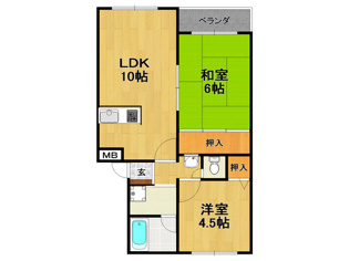 グランディアルネ伊丹の間取り