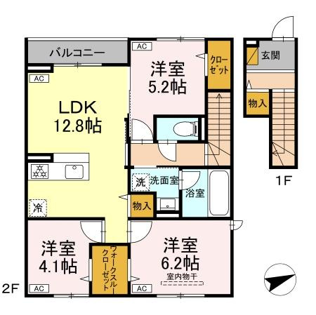 コンフォールヴィラージュの間取り