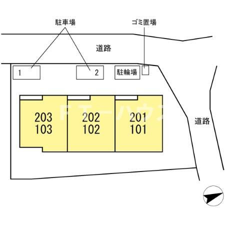 コンフォールヴィラージュの区画図