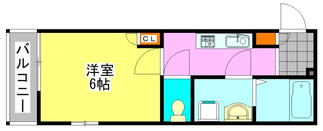 【間取り】 | フローリッシュ津田沼Ⅲ | 使いやすい間取りのお部屋です。