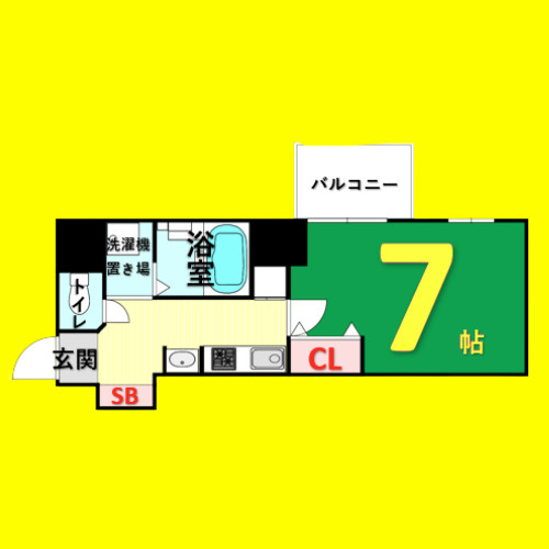 レジデンス名古屋千代田　名古屋市賃貸　仲介手数料無料の間取り
