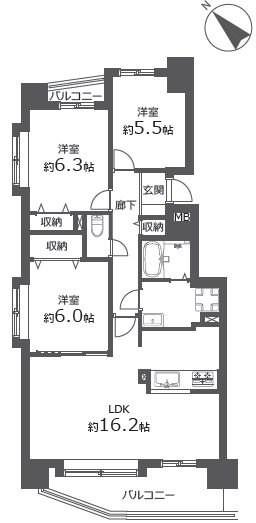 【間取り】 | クリーンリバー菊水上町