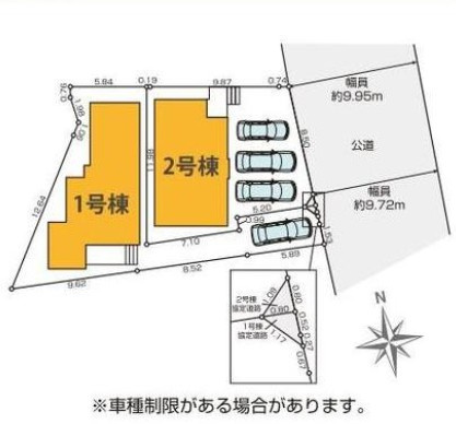 横浜市青葉区柿の木台1期の区画図