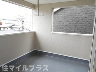 【バルコニー】 | 郡山市菜根3丁目新築一戸建て7棟 | 広々としたバルコニーです