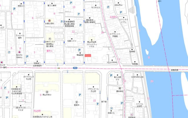 北区番町　1区画の地図