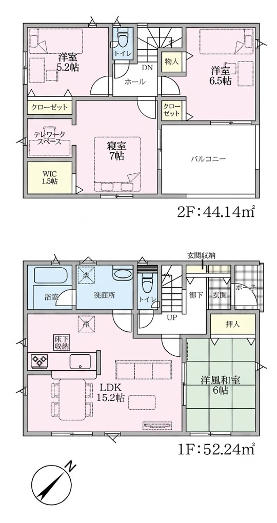 [新築住宅] 行田市藤原町 第2 全2棟の間取り
