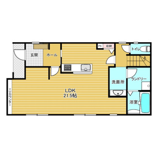 【間取り】 | 柏原町南多田新築分譲住宅 | 1階