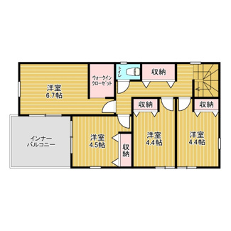 【間取り】 | 柏原町南多田新築分譲住宅 | 2階
