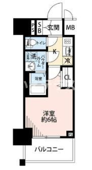 レジュールアッシュ神戸ヴィヴァンの間取り