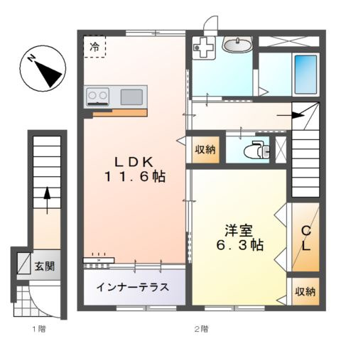 Bois　Clairの間取り