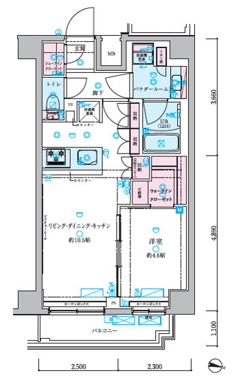 【間取り】 | ＧＥＮＯＶＩＡ押上ＩＩ