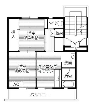 【間取り】 | ビレッジハウス境港第三2号棟