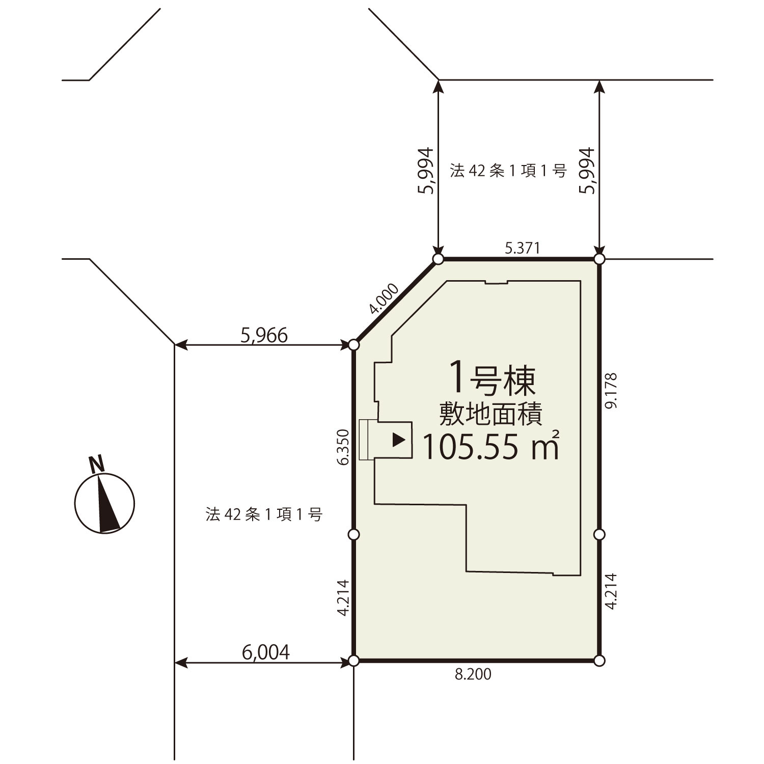越谷市大道　新築戸建ての区画図