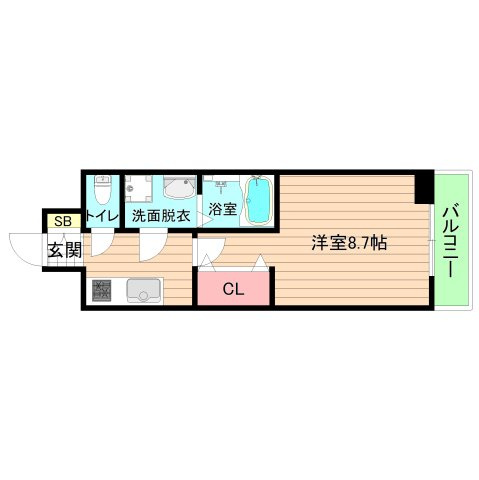 大阪市都島区中野町２丁目の賃貸マンションの間取り