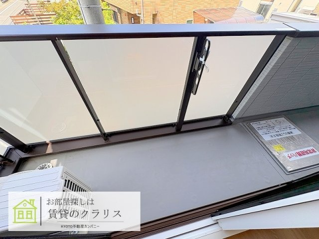 GRAMM松室吾田神町A棟のバルコニー