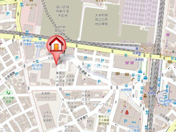 【地図】レジディア大井町Ⅱ