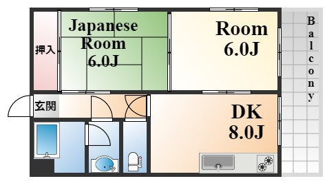 福家ハイツの間取り