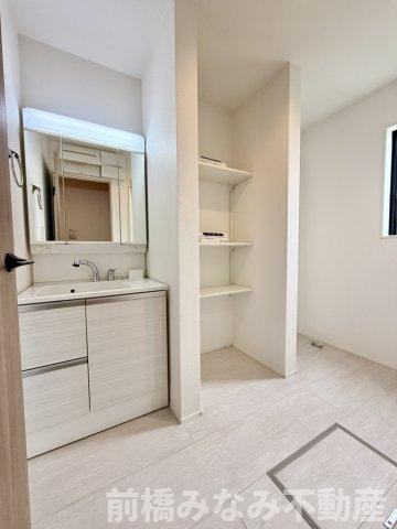 【新築平屋】北群馬郡榛東村新井　限定１棟　グラファーレ　新築建売の浴室|日々の疲れを癒すお風呂付です