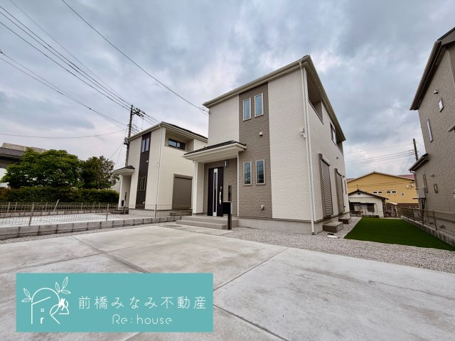 【新築】渋川市石原　B号棟(全３棟)　ハートフルタウン　新築建売分譲の外観|落ち着いた雰囲気の外観です