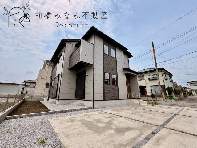 【新築】前橋市龍蔵寺町　２号棟(全３棟)　ブルーミングガーデン　新築建売分譲の外観|建物外観を気になさる方へ、見た目の良い物件です