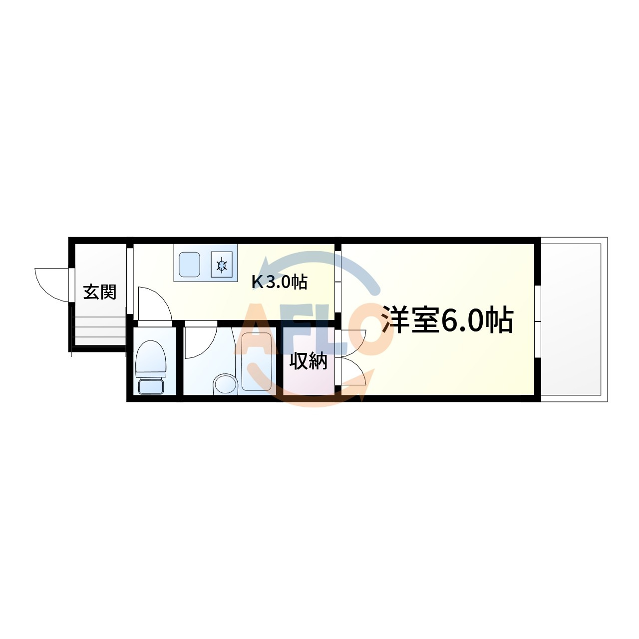東洋プラザ泉尾の間取り|東洋プラザ泉尾　間取り