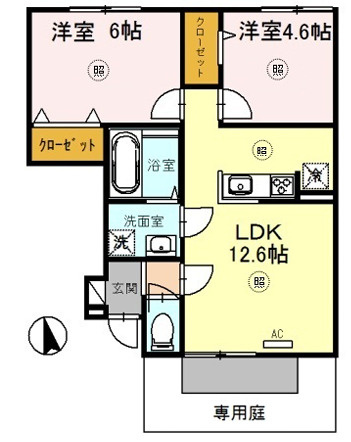石がけ六番館の間取り
