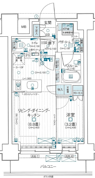 海老名市泉１丁目の賃貸マンションの間取り
