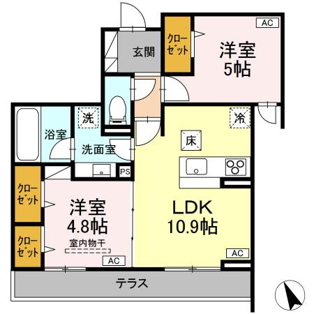 フルーリア国分寺の間取り