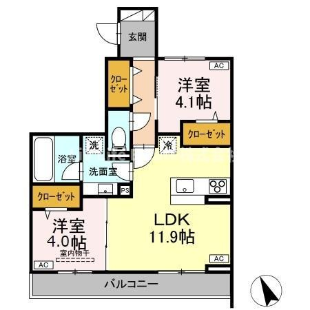 フルーリア国分寺の間取り