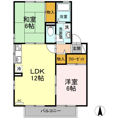 【間取り】 | ハイカムール　南　B棟