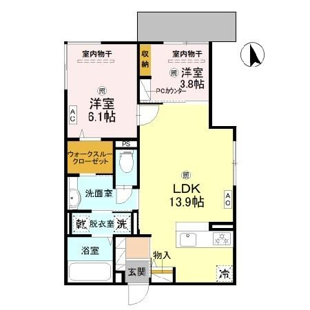 タカイダモトマチの間取り